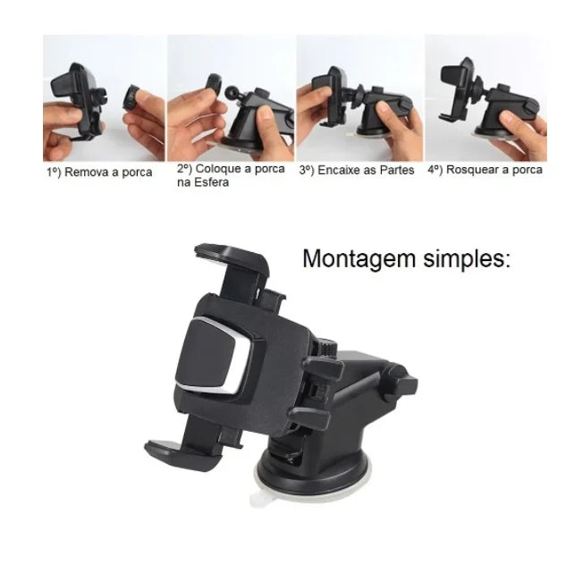 Suporte Veicular GPS para Celular com Trava Automática