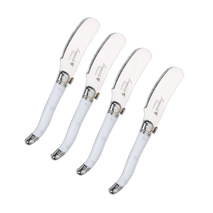 Conjunto com 4 Facas Laguiole para Manteiga e Queijo – Espalhadores em Aço Inoxidável com Cabo Colorido para Restaurante e Casa (6,25")