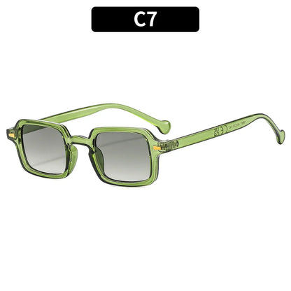 Óculos de Sol Retangular Fashion Luxuoso Unissex Vintage Anti-Reflexo