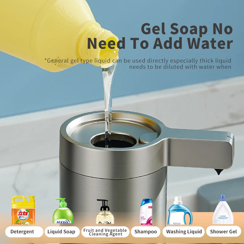 Dispenser Automático de Sabonete com Sensor – 270ml em Aço Inoxidável 304 para Cozinha e Banheiro