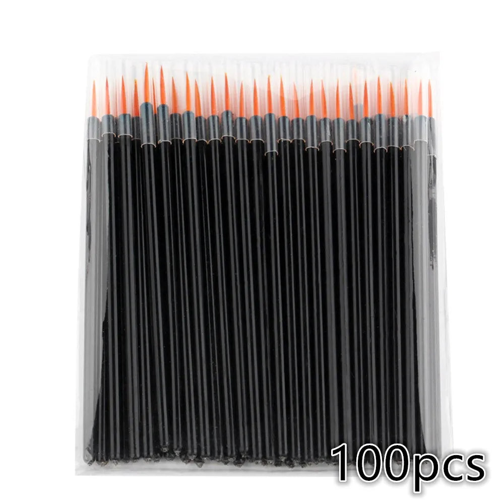 Kit 100/200 Pincéis Descartáveis para Maquiagem e Nail Art