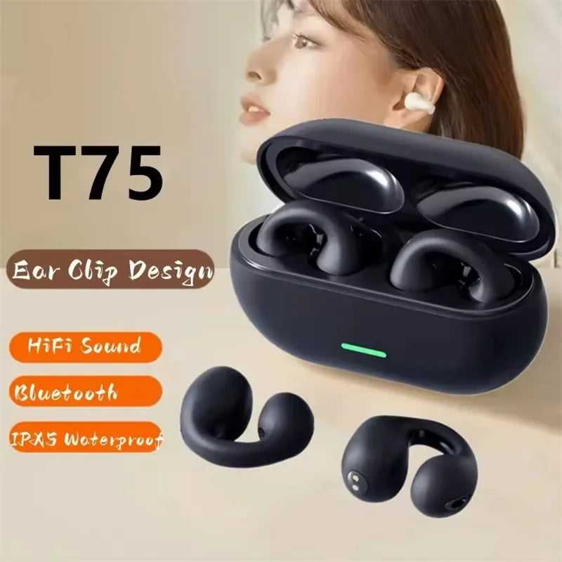 T75 TWS Original – Fone Bluetooth Touch Esportivo para iPhone e Android