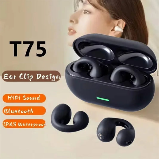 T75 TWS Original – Fone Bluetooth Touch Esportivo para iPhone e Android