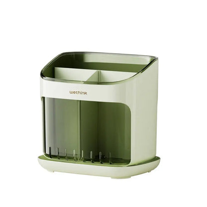 Porta Hashis e Utensílios de Cozinha com Bandeja de Drenagem Removível
