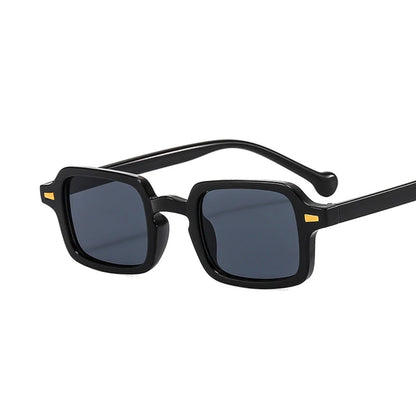 Óculos de Sol Retangular Fashion Luxuoso Unissex Vintage Anti-Reflexo