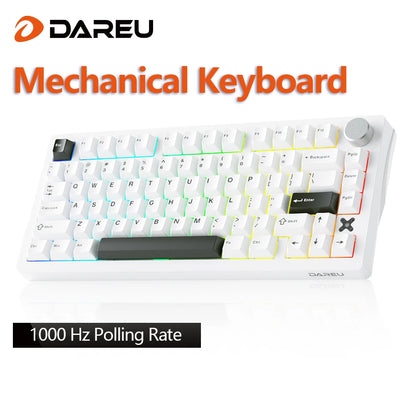 Teclado Mecânico Gamer DAREU RGB 75% com Knob