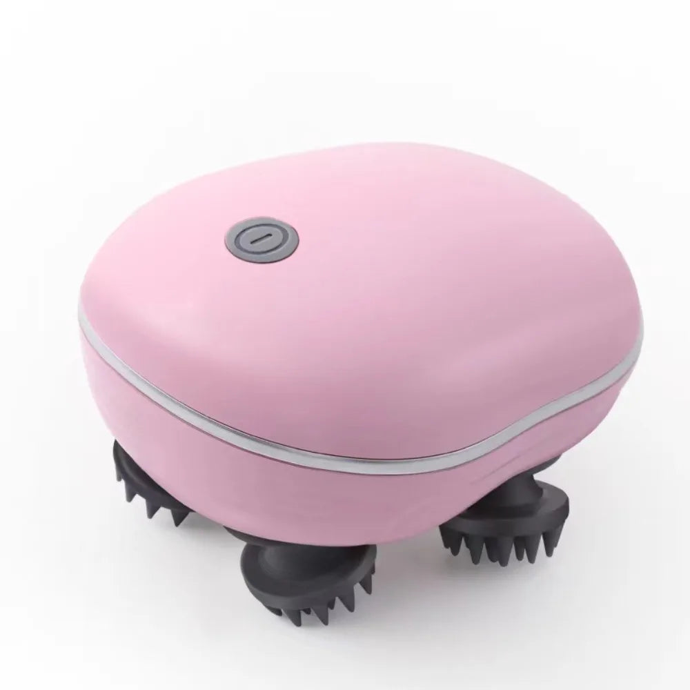 Massageador Elétrico de Couro Cabeludo com 4 Cabeças Rotativas