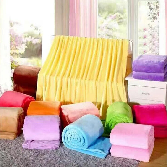 Cobertor Macio e Quente de Veludo Coral para Cama e Sofá – Manta de Inverno Decorativa