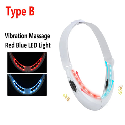 Massageador Facial EMS V-Face com 6 Modos e 8 Níveis para Lifting