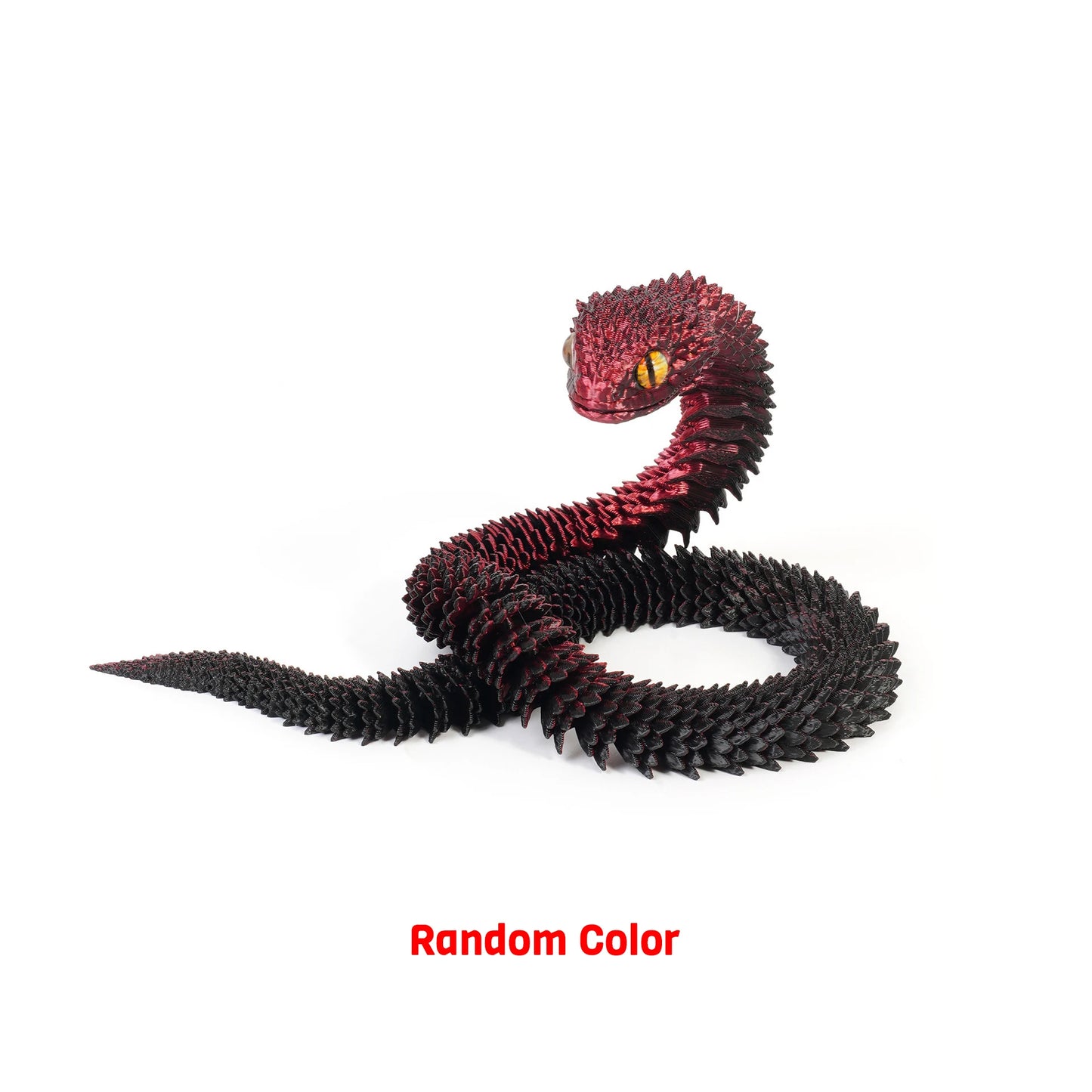 2026 New 3D Printed Snake Realistic Snake Statue Movable Joint Fidget Toys Simulation Snake Year Desk Ornament Animal Model Gift