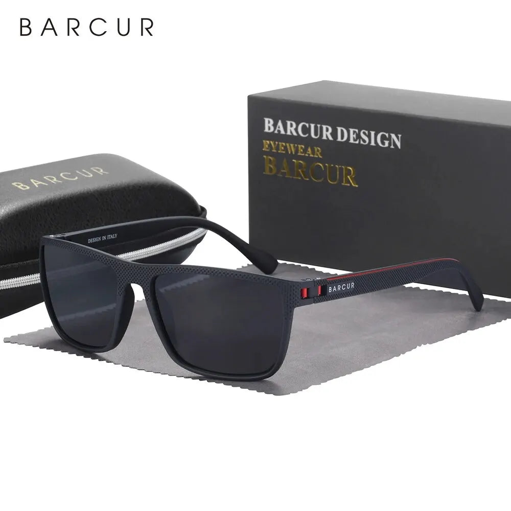 Óculos de Sol BARCUR TR90 – Polarizado Esportivo Leve Unissex com Proteção UV para Ciclismo, Direção e Atividades ao Ar Livre