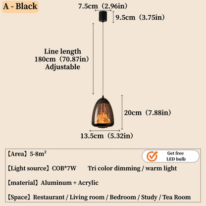 Luminária Pendente Gota Luxuosa Moderna para Cozinha, Sala de Jantar e Quarto