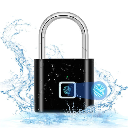 Cadeado Biométrico KERUI com Impressão Digital, USB, À Prova D’água e Antifurto