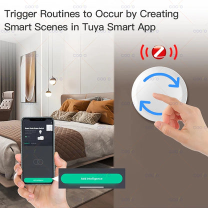 Interruptor Inteligente ZigBee Tuya com Botão Giratório para Automação Residencial