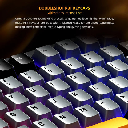 Teclado Mecânico Gamer MACHENIKE K600G RGB 75% Sem Fio