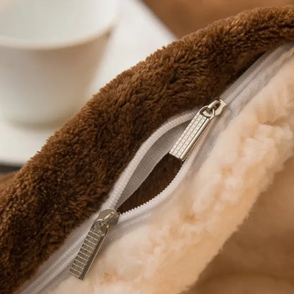 Manta de Lã Quente para Inverno – Cobertor Dupla Face para Cama de Casal, Acampamento e Decoração