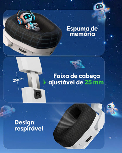 Headset Gamer NUBWO G06 Sem Fio com Base de Carregamento