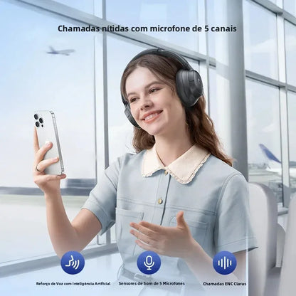 Baseus EH10 NC – Headphone Bluetooth com ANC Adaptativo, Hi-Res LDAC e Até 80h de Bateria