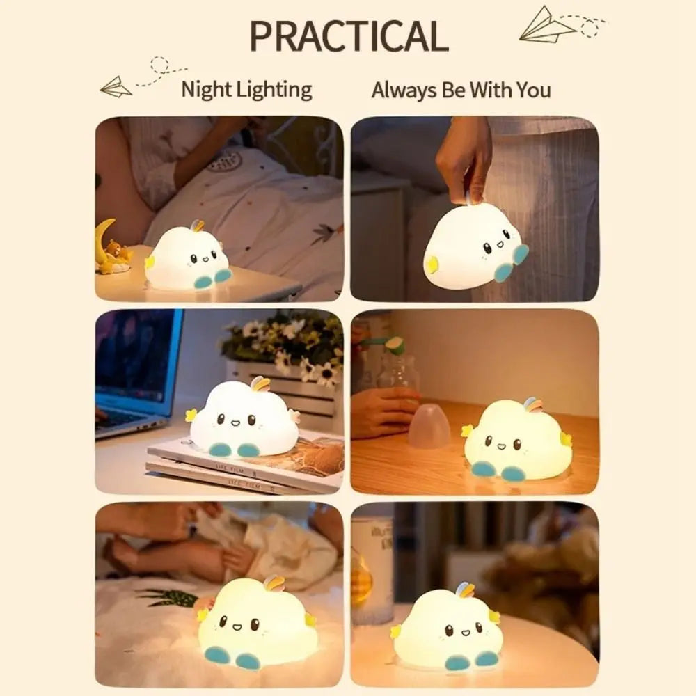 Cute Cloud Night Light Home Decoration Cartoon Creative Table Lamp Portable Mini Bedside Lamp Children Baby