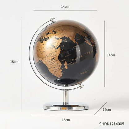 Globo Terrestre Retrô Decorativo para Mesa de Estudo e Educação Infantil
