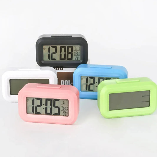 Relógio Digital LED Multifuncional para Mesa com Despertador e Calendário