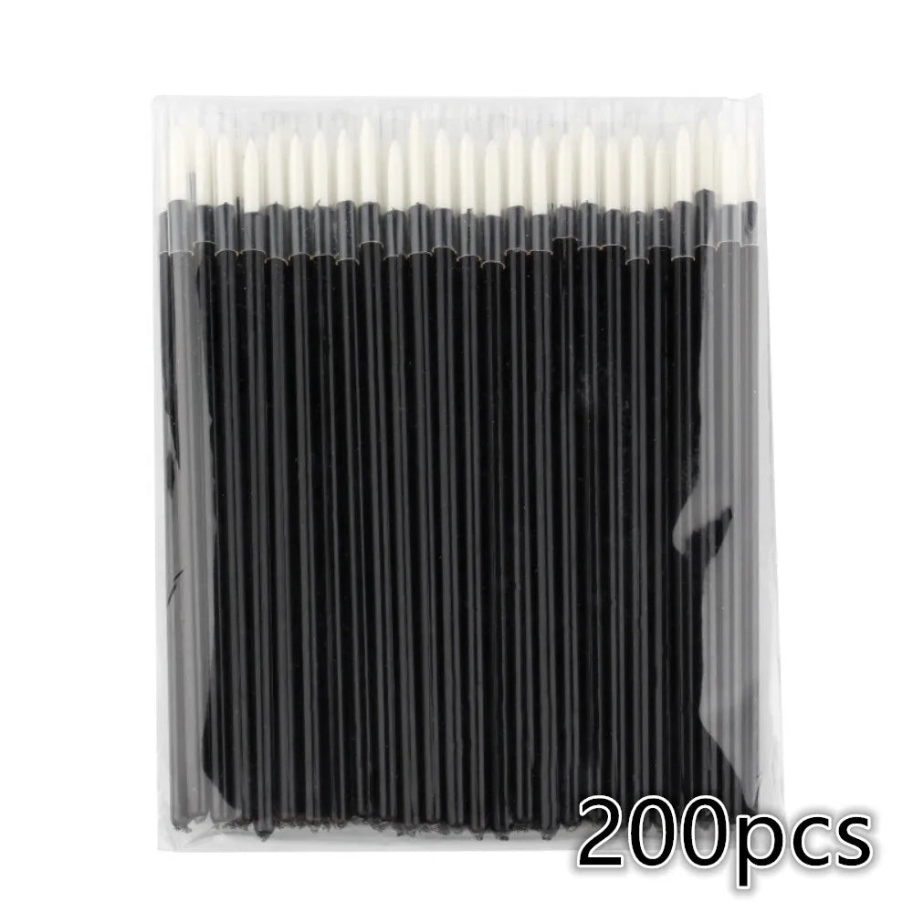 Kit 100/200 Pincéis Descartáveis para Maquiagem e Nail Art