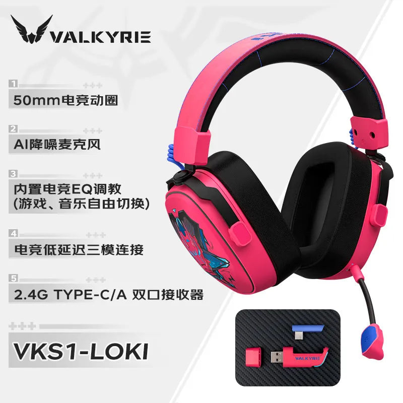 Headset Gamer VALKYRIE VK S1 Sem Fio RGB