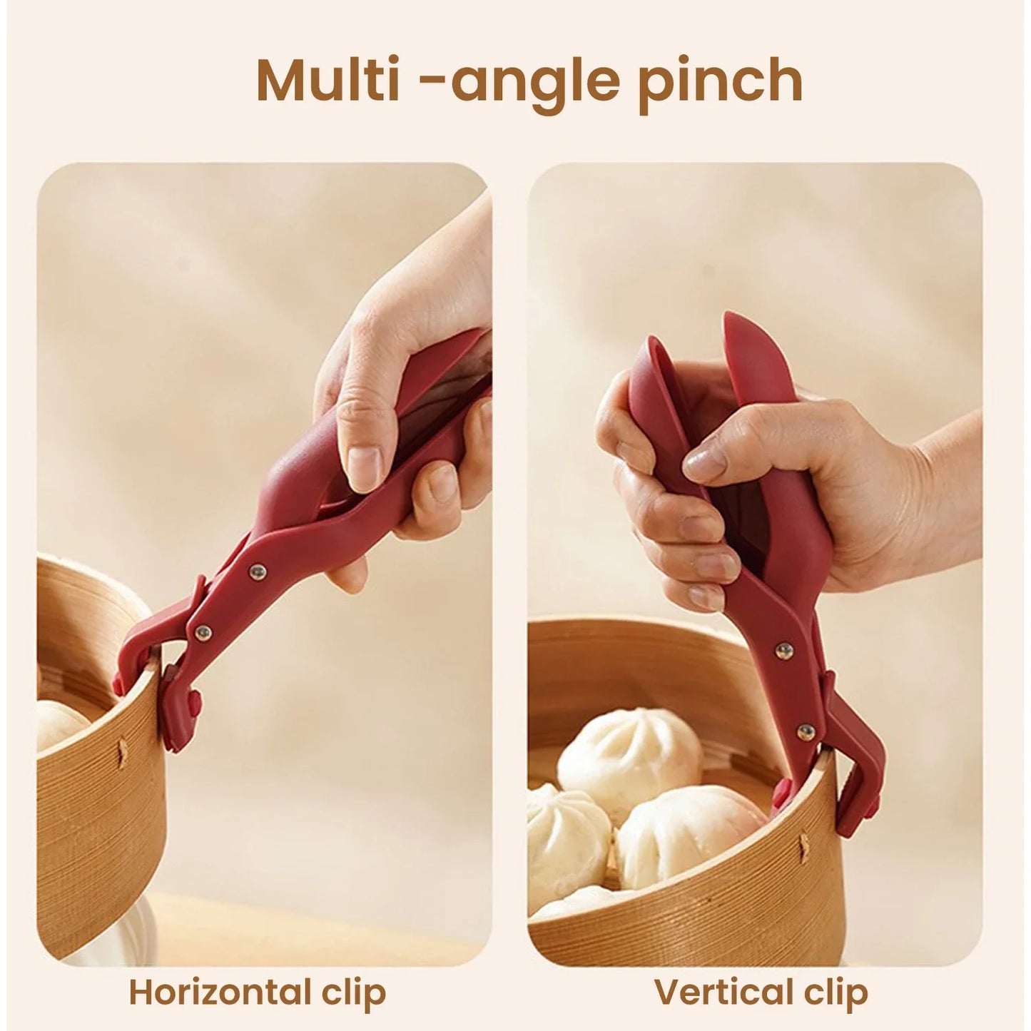 Pegador Anti-Queimadura de Silicone para Cozinha – Pinça para Pratos, Tigelas e Panelas Quentes