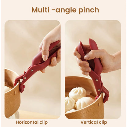 Pegador Anti-Queimadura de Silicone para Cozinha – Pinça para Pratos, Tigelas e Panelas Quentes