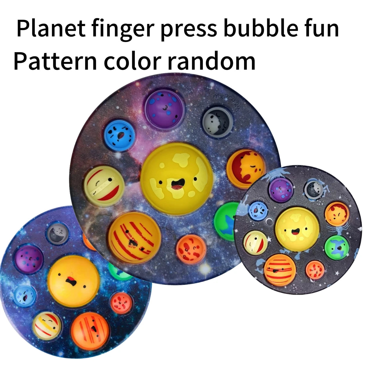 Eight Planet Push Bubble Fidget Toys Adult Stress Relief Squeeze Toy Antistress Popit Soft Squishy Kids Toys Gifts
