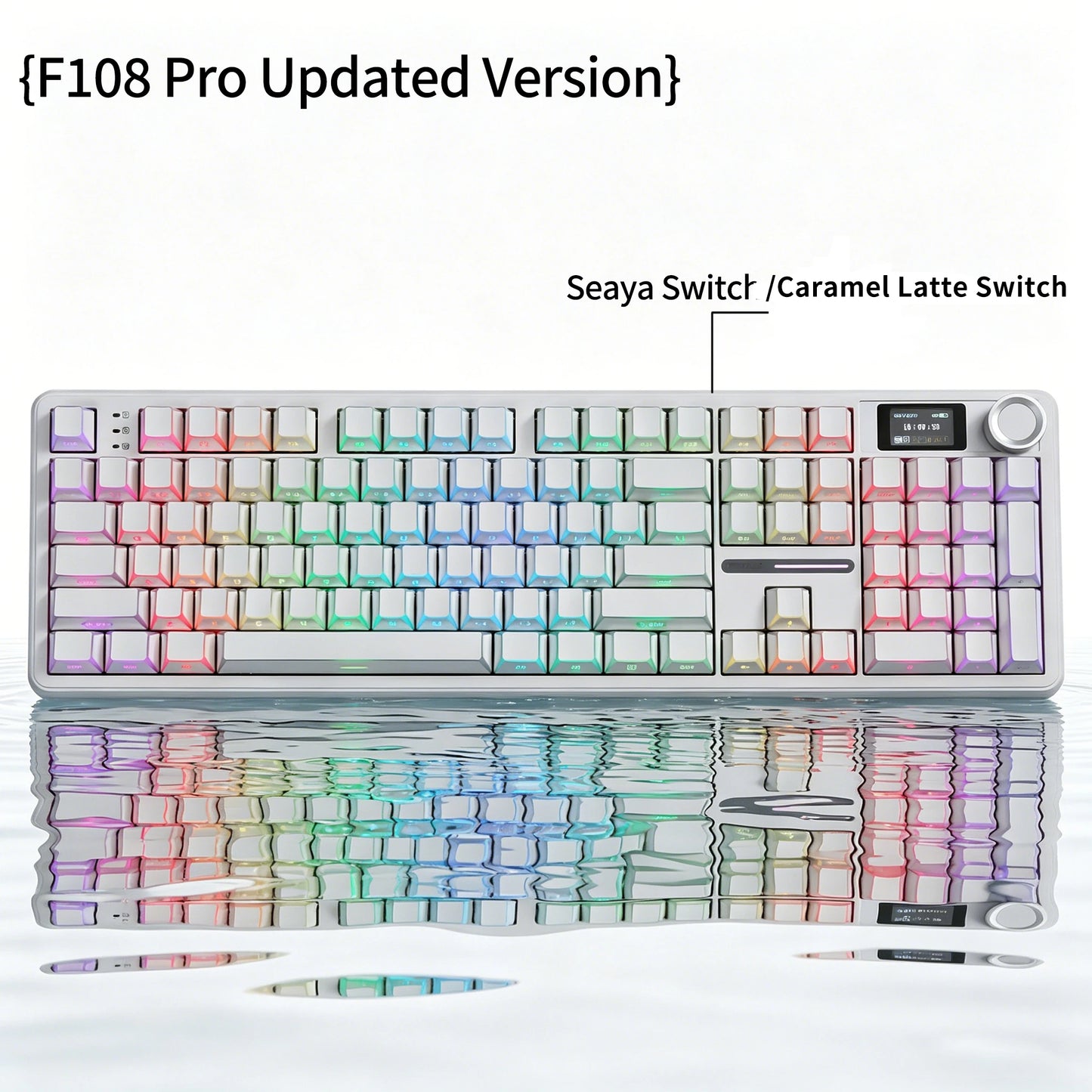 Teclado Mecânico Gamer AULA F108 Pro RGB 104 Teclas