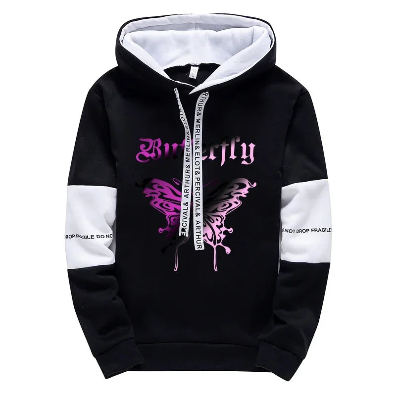 2026 Urban Fashion Loose Coat Letter Print Hoodie for Woman High Grade Y2K Korean Style Hooded Long Sleeve Sweatshirt