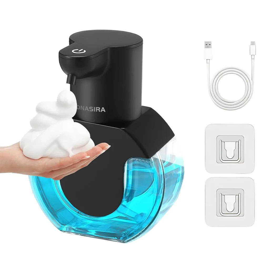 Dispenser Automático Inteligente de Sabonete com Sensor – 420ml, Recarregável via USB e com Luz de Display