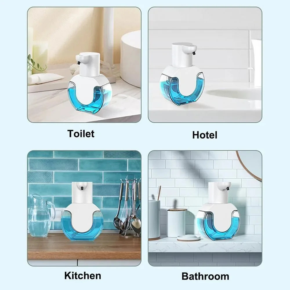 Dispenser Automático Inteligente de Sabonete com Sensor – 420ml, Recarregável via USB e com Luz de Display