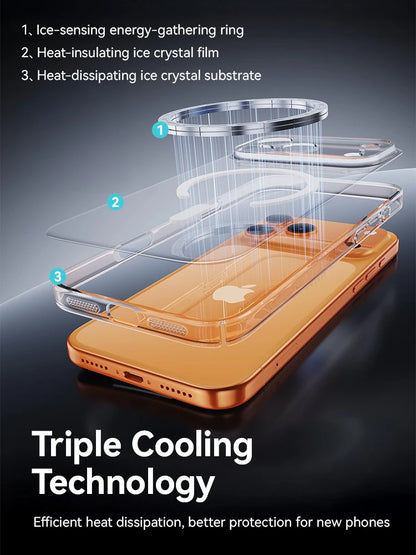 Capa Magnética Transparente Joyroom para iPhone 15/16/17 com Proteção Antiqueda