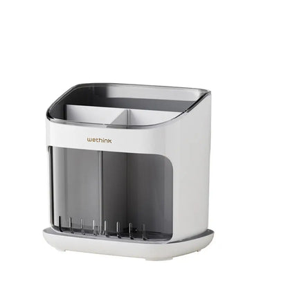 Porta Hashis e Utensílios de Cozinha com Bandeja de Drenagem Removível