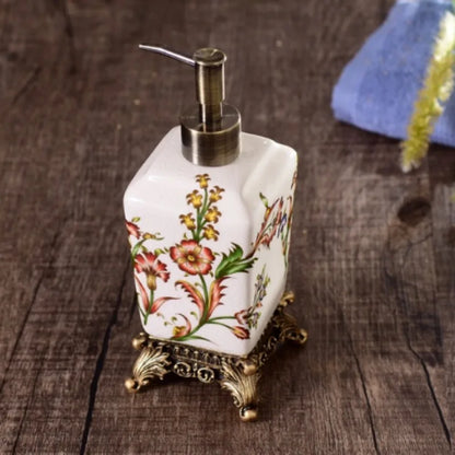 Frasco Cerâmico Chinês Vintage para Loção, Shampoo e Sabonete Líquido – Dispenser Decorativo para Banheiro