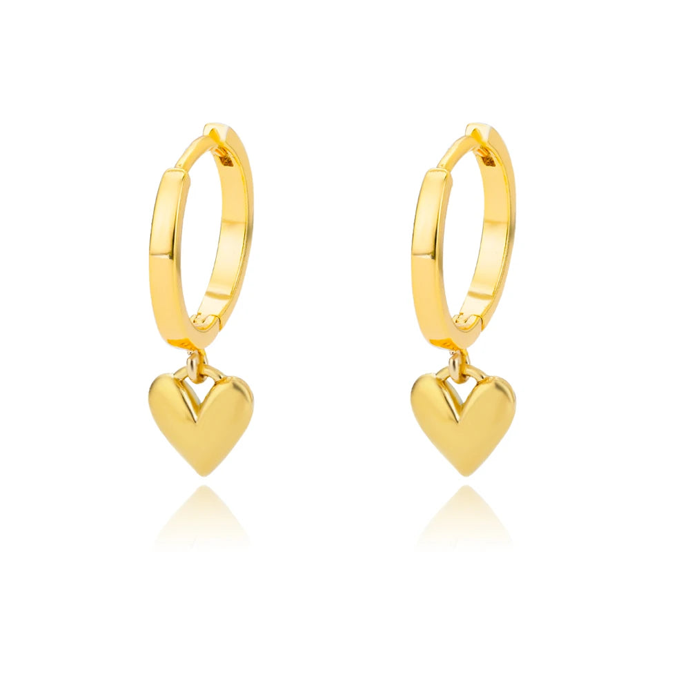 Brincos Luxuosos de Estrela para Mulheres – Argolas Minimalistas em Aço Inoxidável, Joias Y2K 2025