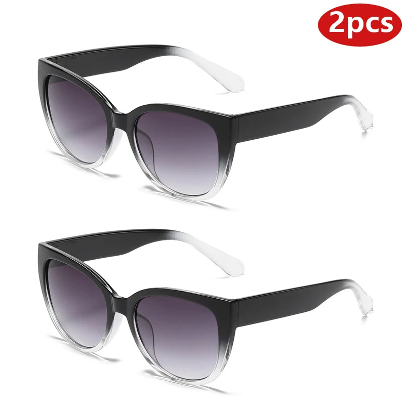 Óculos de Sol Feminino Retrô Cat Eye – Modelo Gatinho Fashion com Lentes Degradê e Proteção UV400