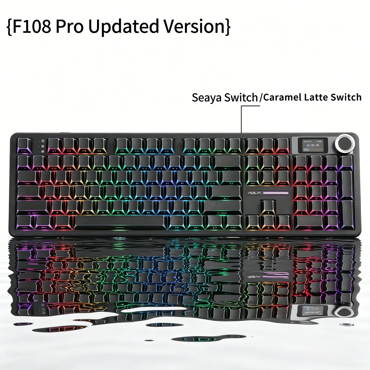 Teclado Mecânico Gamer AULA F108 Pro RGB 104 Teclas