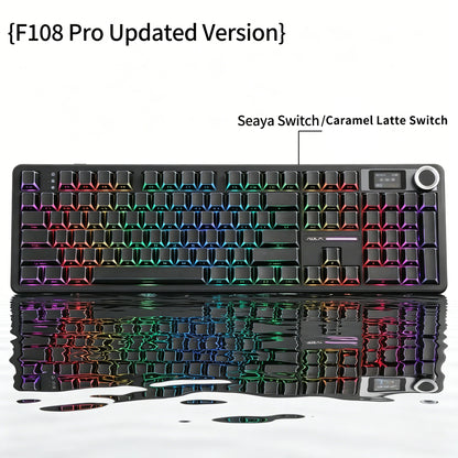Teclado Mecânico Gamer AULA F108 Pro RGB 104 Teclas