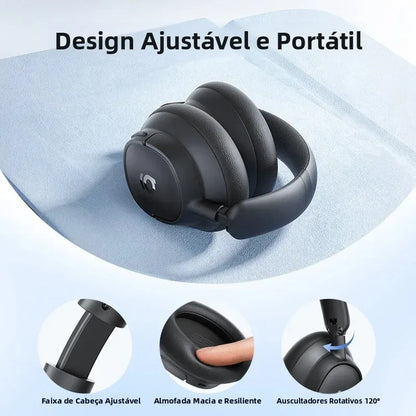 Baseus EH10 NC – Headphone Bluetooth com ANC Adaptativo, Hi-Res LDAC e Até 80h de Bateria
