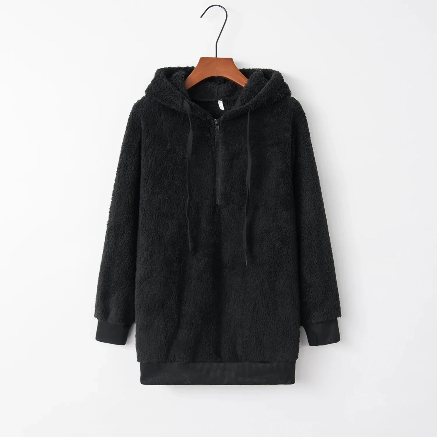 Suéter Feminino de Manga Longa com Capuz – Casaco Monocromático Fashion para Looks Modernos e Elegantes