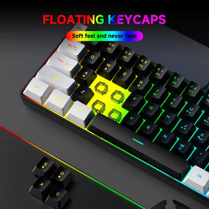 Teclado Mecânico Mini K61 RGB 61 Teclas com Fio