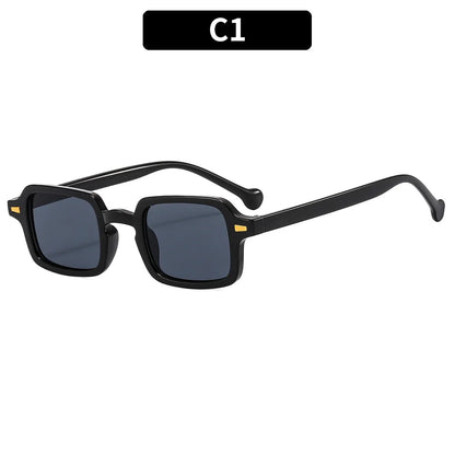 Óculos de Sol Retangular Fashion Luxuoso Unissex Vintage Anti-Reflexo