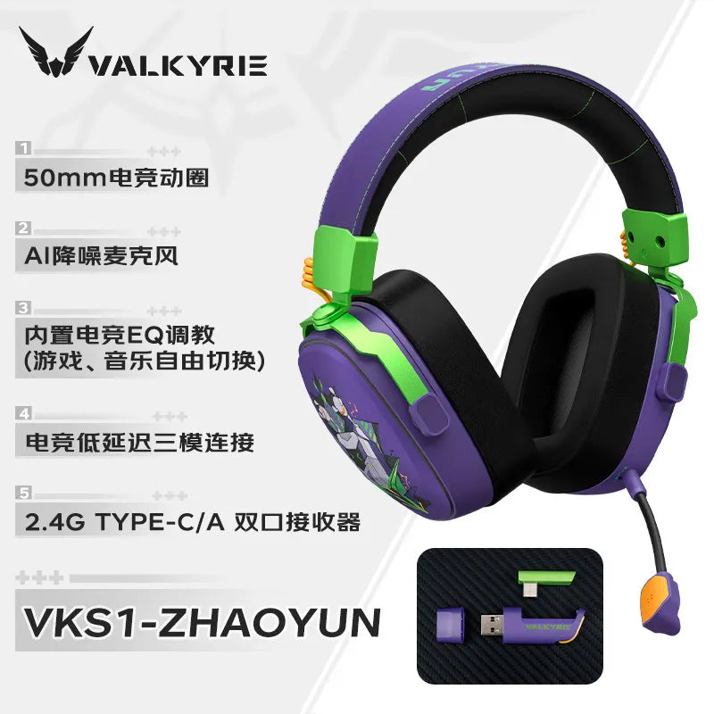 Headset Gamer VALKYRIE VK S1 Sem Fio RGB