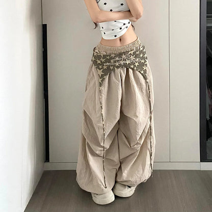 Calça Feminina Cargo Designer – Modelo Leve de Verão com Secagem Rápida, Corte Baggy e Perna Larga Estilo Streetwear para Dança Jazz