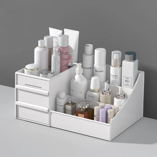Caixa Organizadora de Cosméticos com Gaveta para Mesa e Escrivaninha