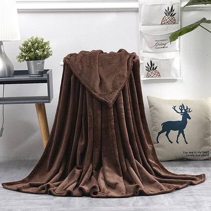 Cobertor Macio e Quente de Veludo Coral para Cama e Sofá – Manta de Inverno Decorativa