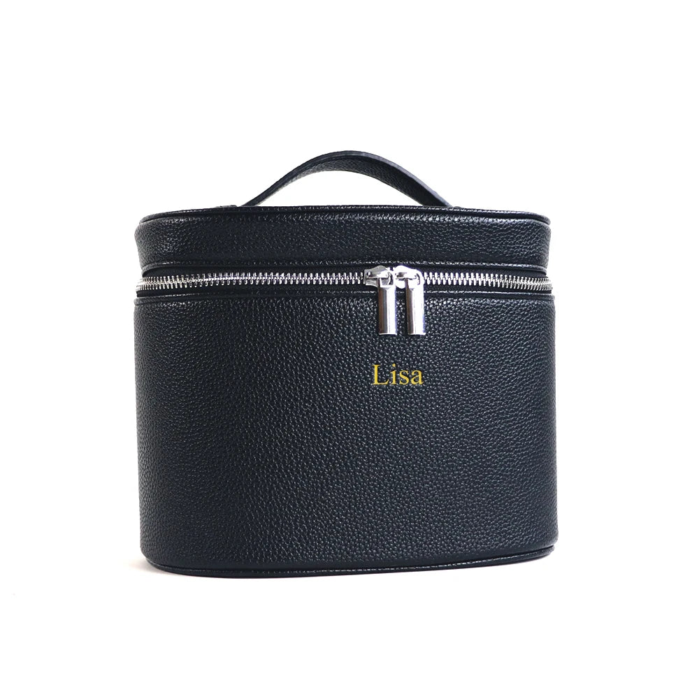Necessaire Personalizada com Nome em Couro PU e Grande Capacidade